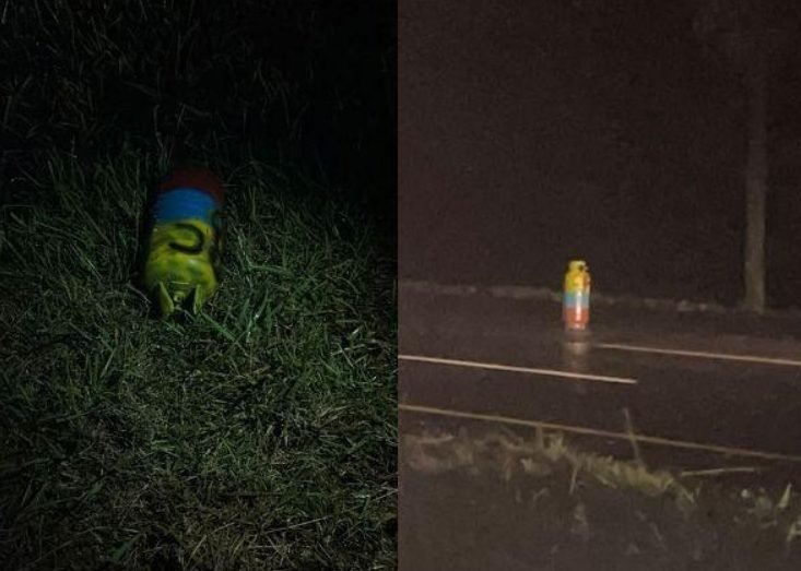 disidencias de las Farc ubicaron cilindros explosivos en plena carretera de Colombia